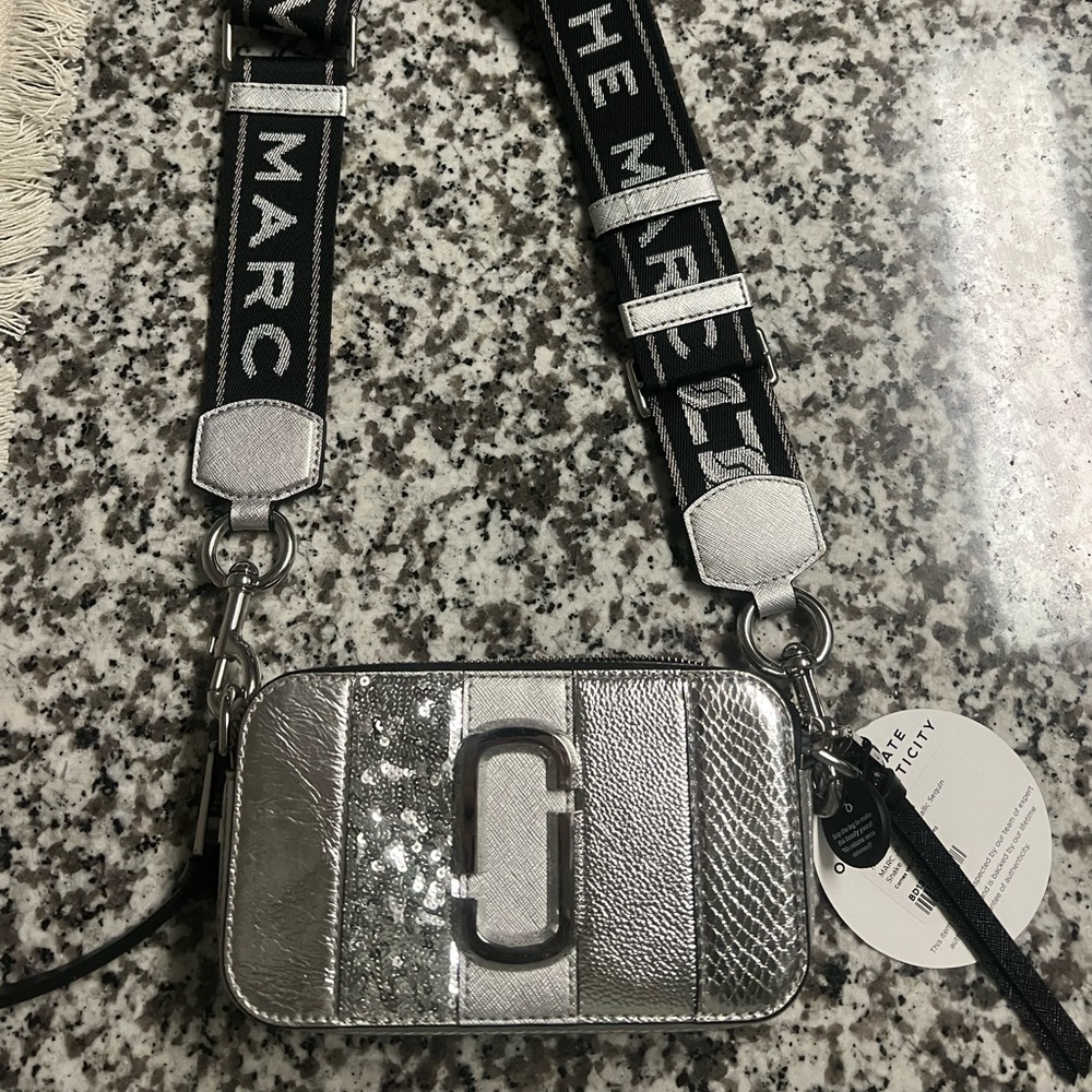 Marc Jacobs Snapshot Bag Metallic-stripe